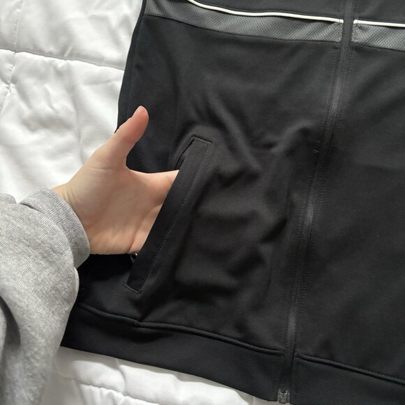 Nike Dri-Fit Long Sleeve Full Zip Jacket Womens Size Large Black Breathable - Picture 7 of 8